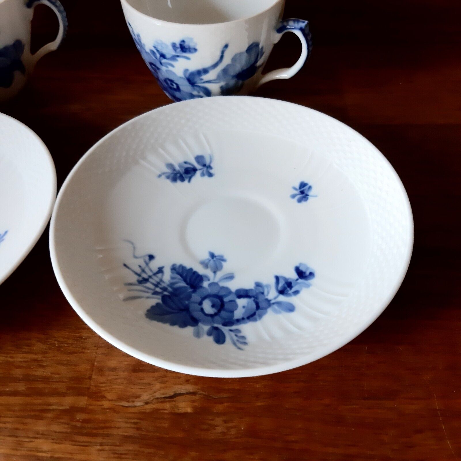 2 x COFFEE SETS BLUE FLOWER CURVED # 10- 1870 Royal Copenhagen 1969-74 Fact 1st