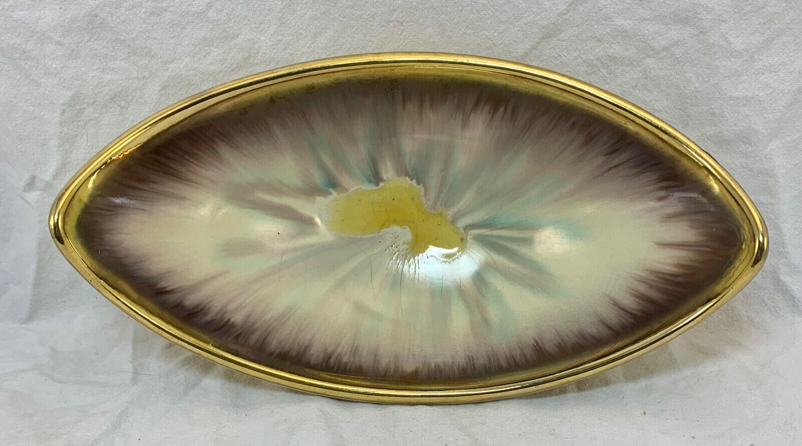 Vintage Dumler  Breiden yellow ceramic bowl 1096 East Germany