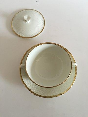 Bing  Grondahl Aakjaer Cream Soup Cup with Lid and Saucer No 247