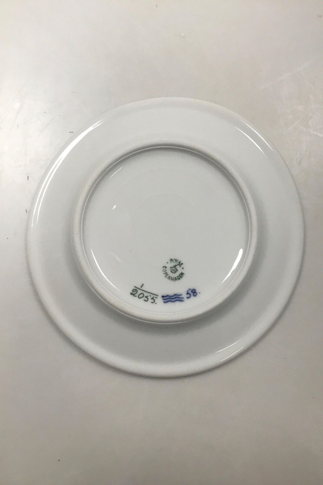 Royal Copenhagen Blue Fluted Plain Hotel Cake Plate No 2055