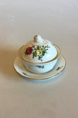 Bing  Grondahl Saxon Flower Handpainted Butter Bowl with Lid