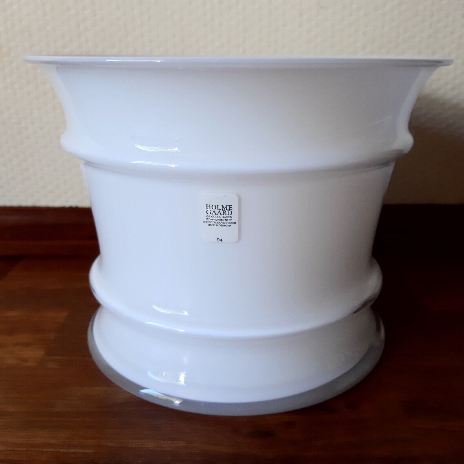 Flower Pot Clear Cased Opaque White MB serie MICHAEL BANG for FYENS - HOLMEGAARD