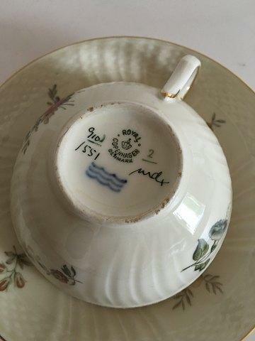 Royal Copenhagen Frijsenborg Tea Cup and Saucer No 1551