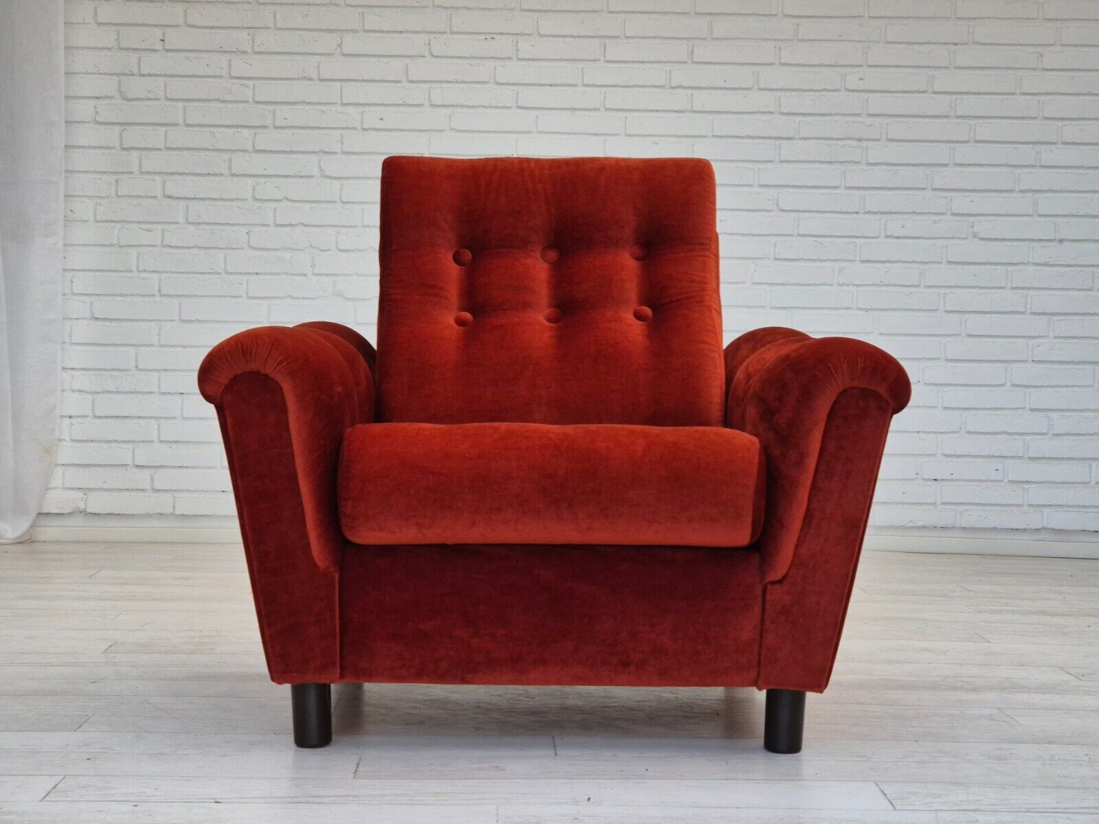 1980s Danish relax armchair in original very good condition velour