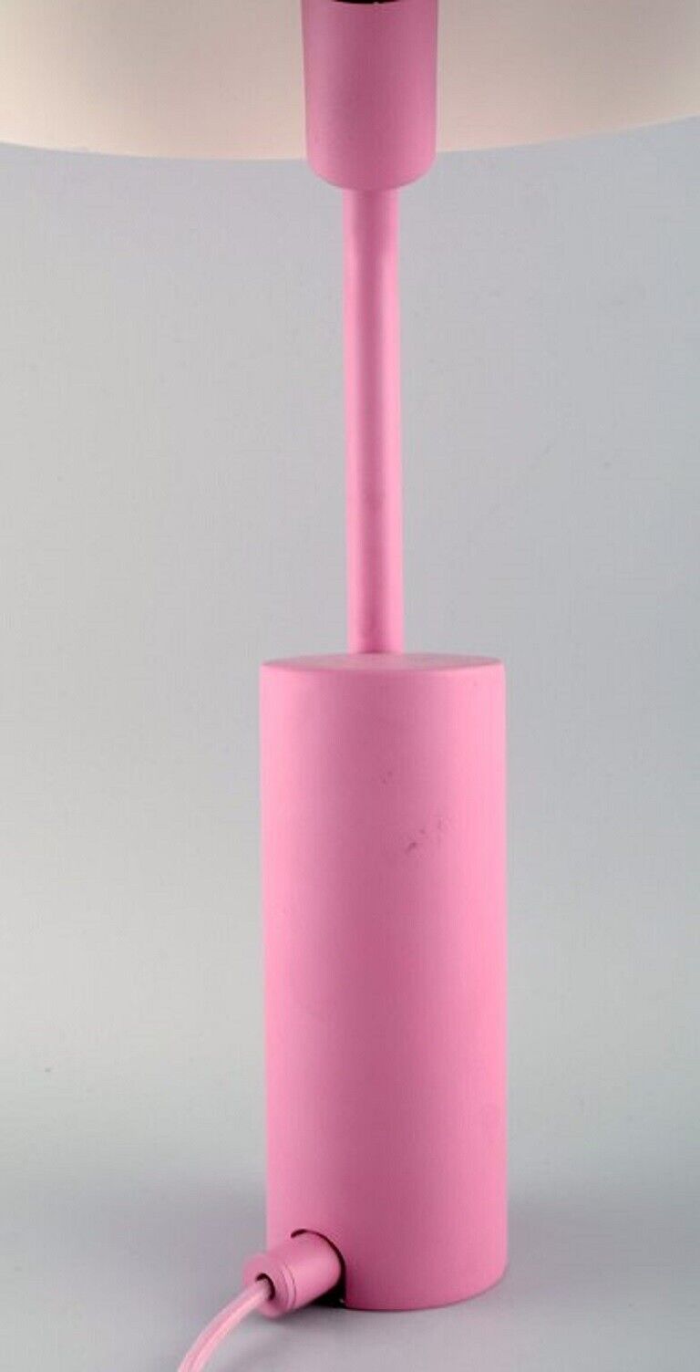 KaschKasch for Normann Copenhagen Cap table lamp in pink lacquered steel