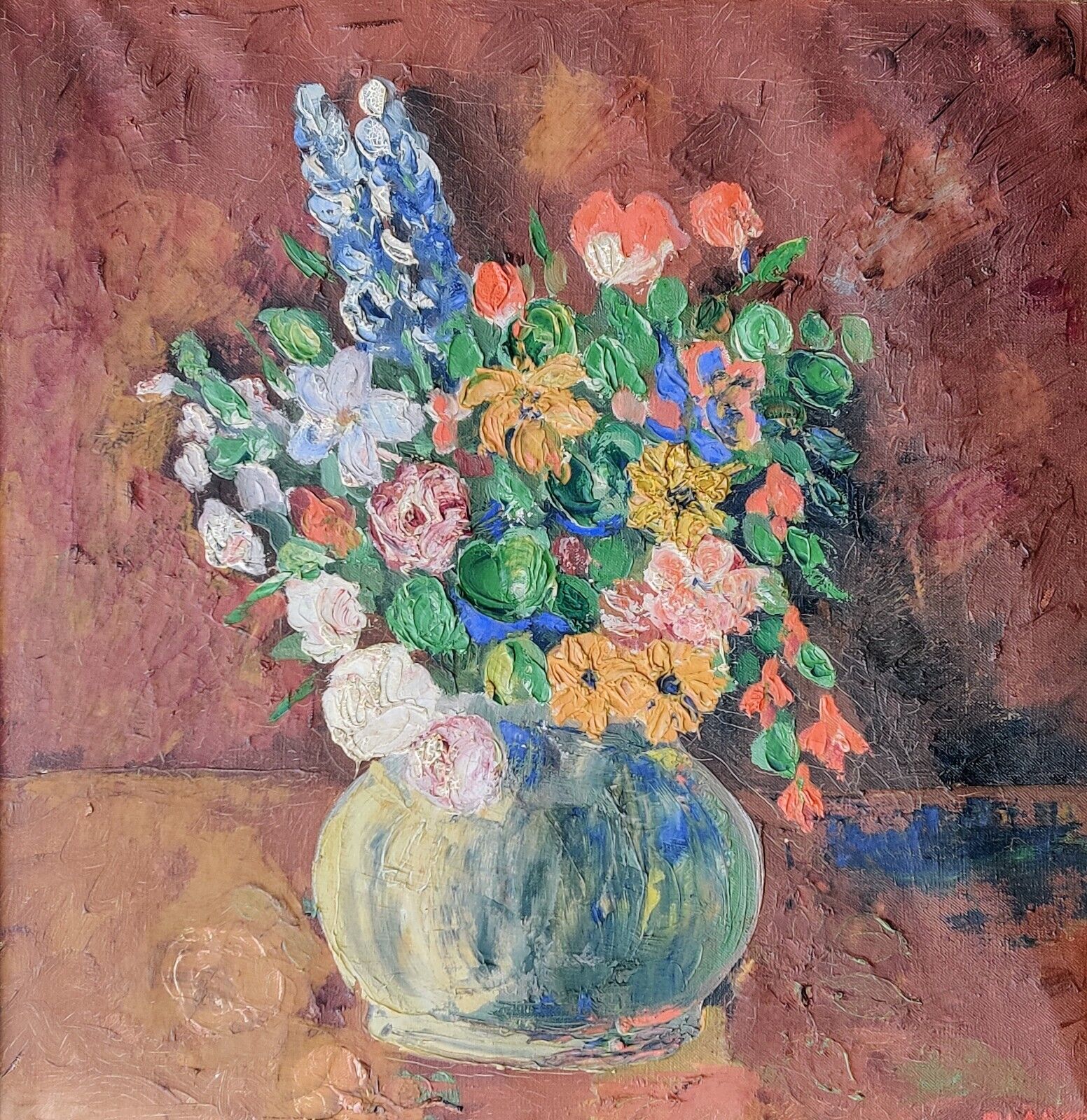 FLOWERS IN A VASE - original oil painting