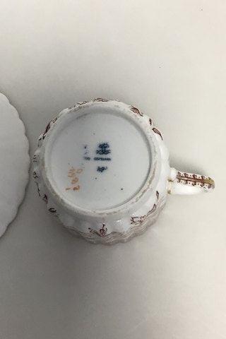 British Copeland cup and saucer with gilt rim