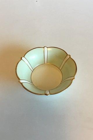 Bing  Grondahl Small Bowl Pattern with green decoration with gold in shape 507