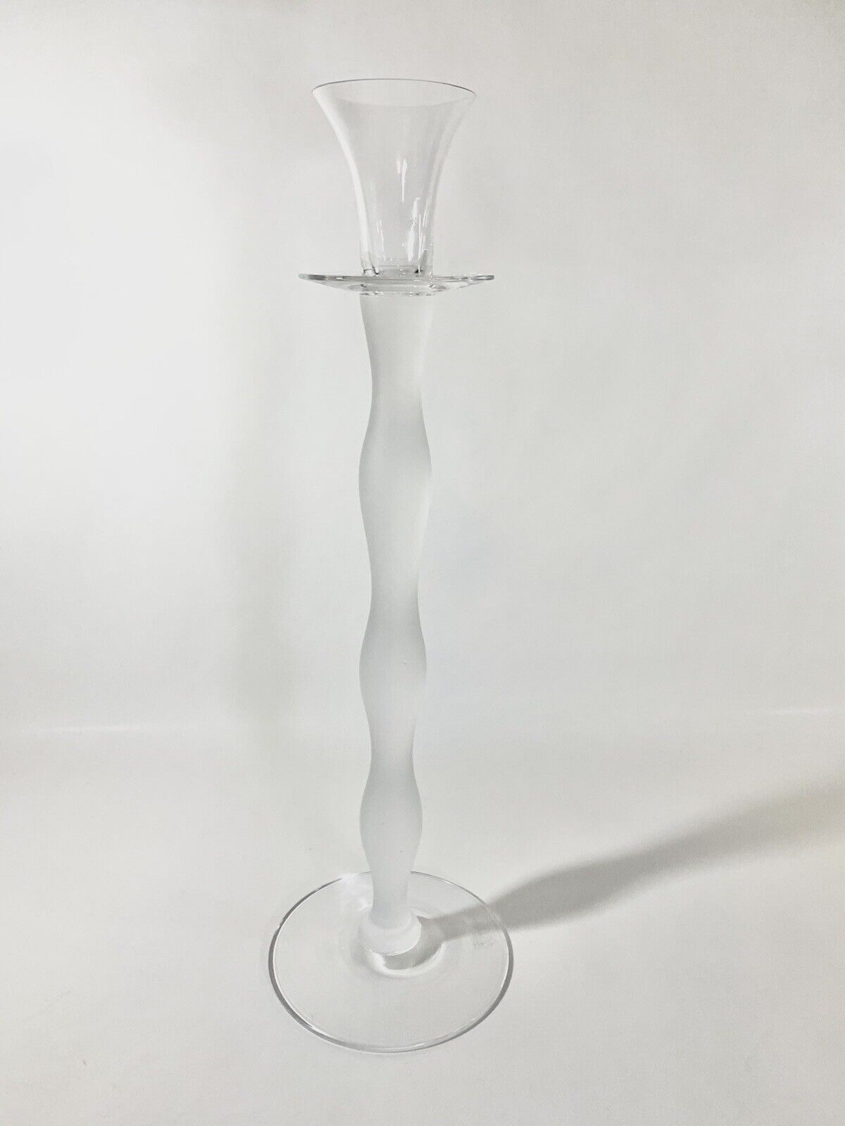 Orrefors Celeste Anne Nilsson White Clear Candle Holder 37 cm 145 inch