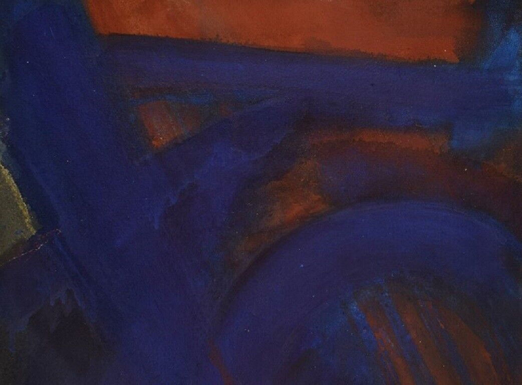 Ole Bjørn Krüger (1922-2007) Oil on Japanese paper placed on board