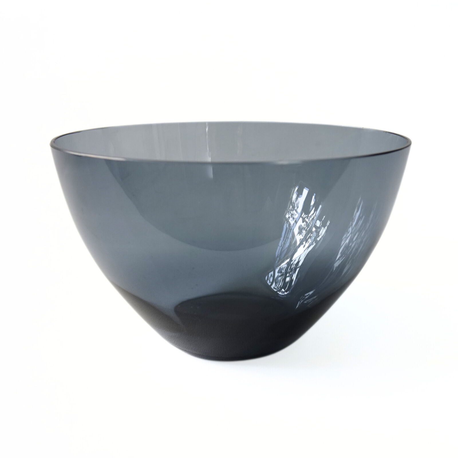 Vintage smoked blue glass bowl from REIJMYRE Sweden mid-century