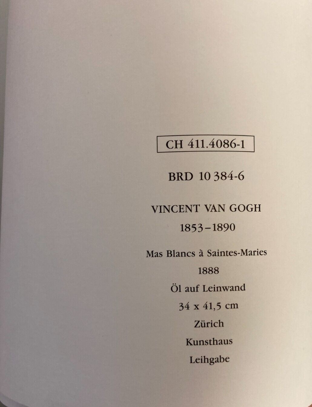 Vincent Van Gogh Mas Blancs à Saintes-Maries 1888 Poster Print 34x415cm Zürich