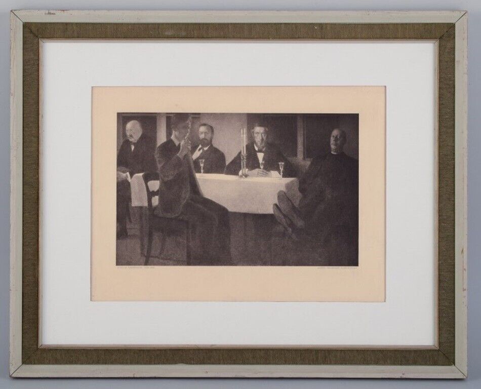 After Vilhelm Hammershøi "Five Portraits" Interior scene Print on paper 1902