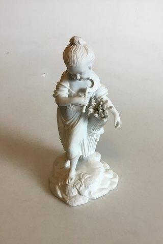 Royal Copenhagen Bisque Figurine of Girl with Sheaf and Sickle