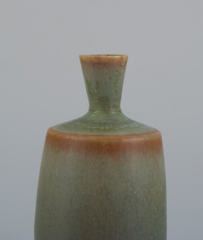 Berndt Friberg for Gustavsberg Miniature vase with glaze in shades of green