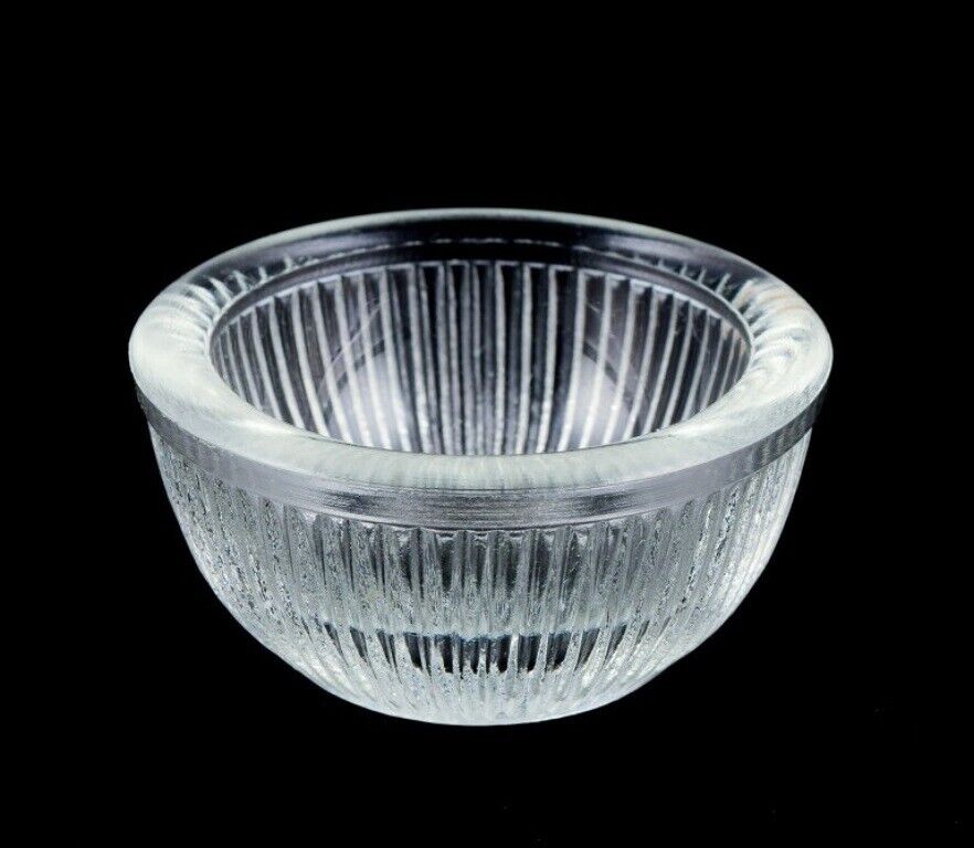 Fåglavik Glasbruk (1874-1980) Sweden Six salt cellars in clear handmade glass