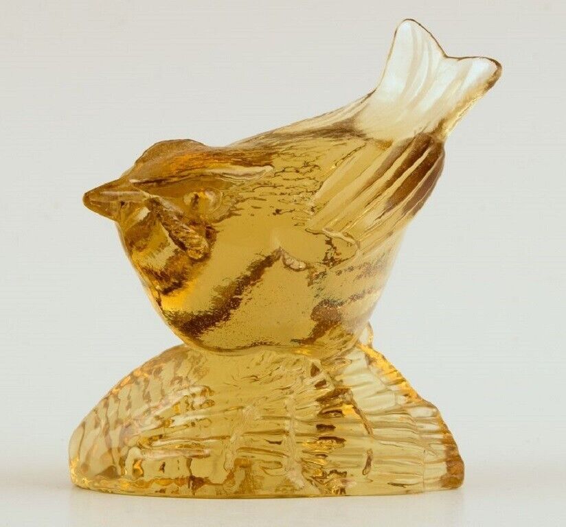 Paul Hoff for Swedish glass Six birds in art glass WWF 1980s