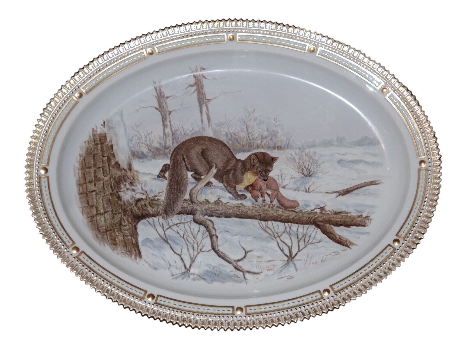 Royal Copenhagen Fauna Danica / Flora Danica large platter