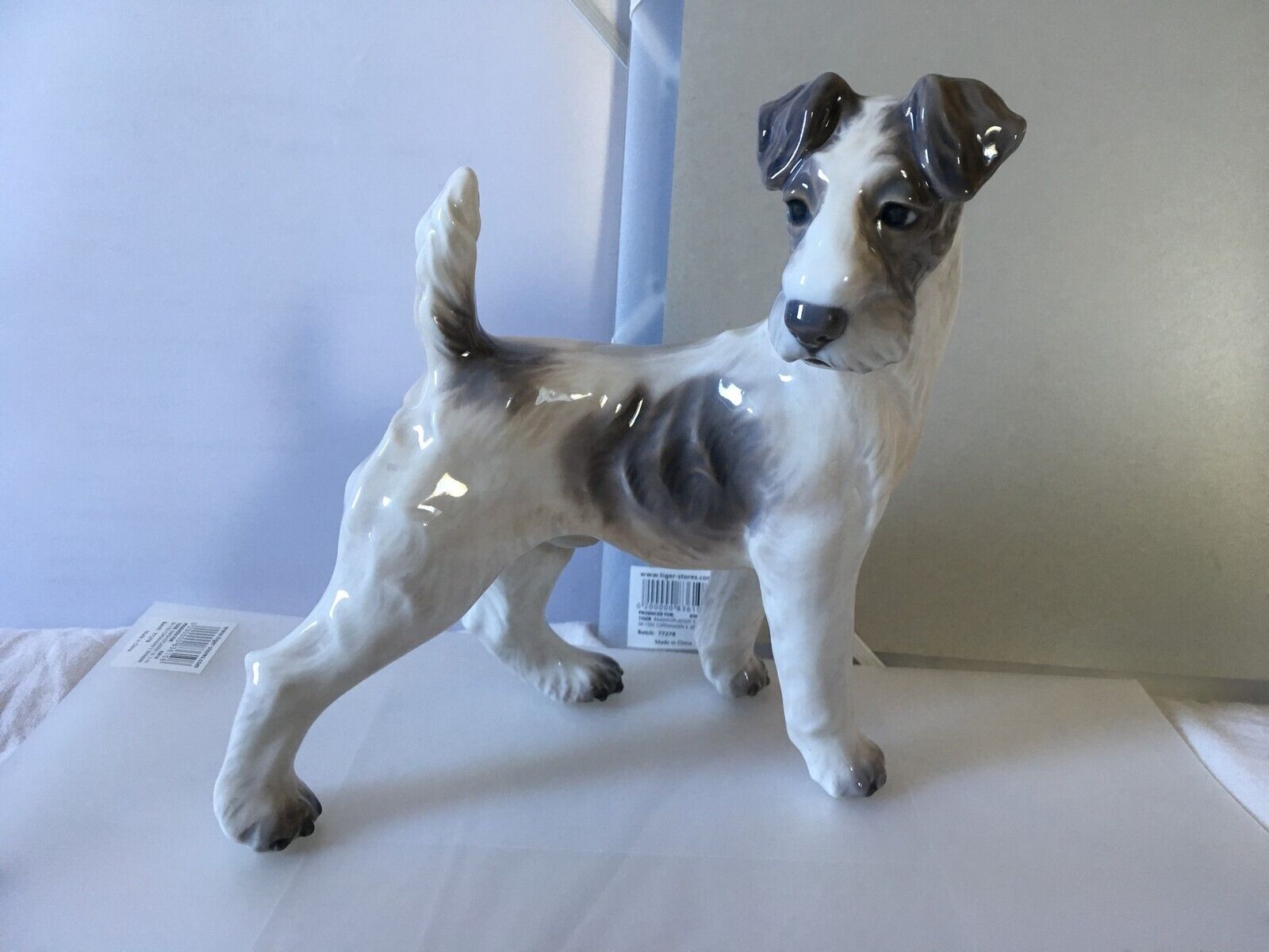 Dahl Jensen Figurine 1001 Wire Haired Fox Terrier Dog Royal Copenhagen