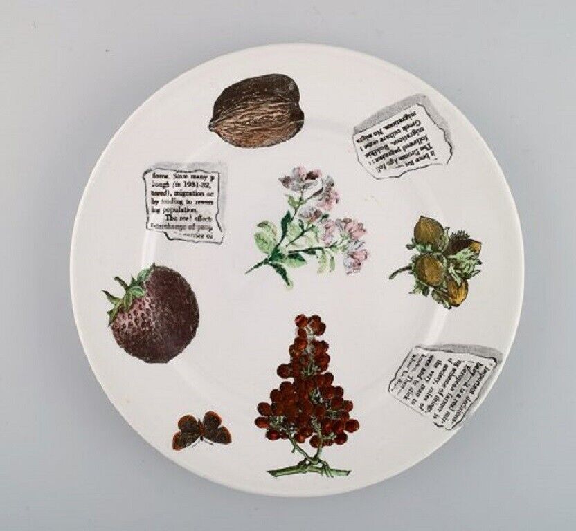 Fornasetti Milano Four plates in hand-painted porcelain 1980s