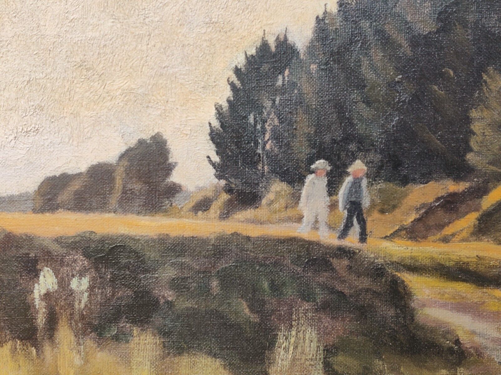 Ole Söndergaard (1876-1958): STROLL ON FOREST EDGE original oil