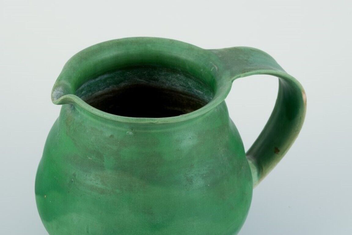 Kähler Denmark Ceramic pitcher with glaze in green tones