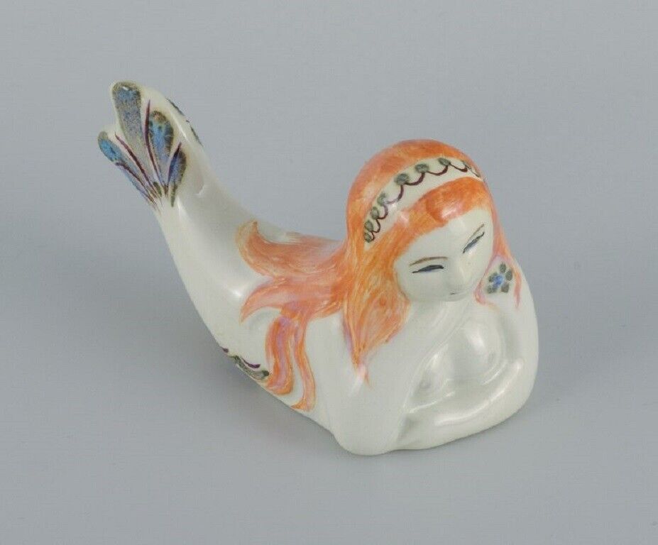 Doreen Middelboe for Aluminia/Royal Copenhagen Faience mermaid figure 1970s