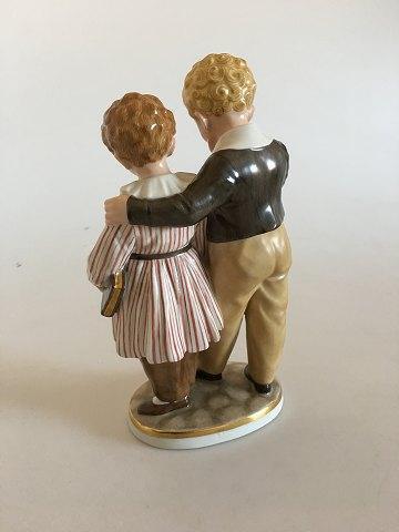 Royal Copenhagen Overglaze figurine of "The flight to America" No 1761