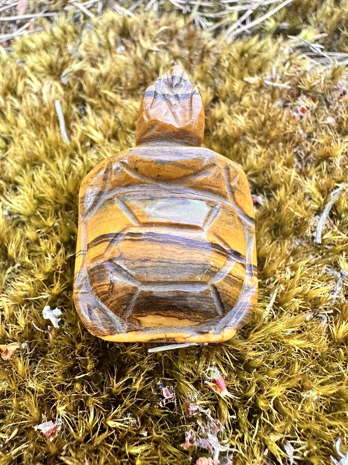 Handmade Turtle Made From Natural Tigereye Stone