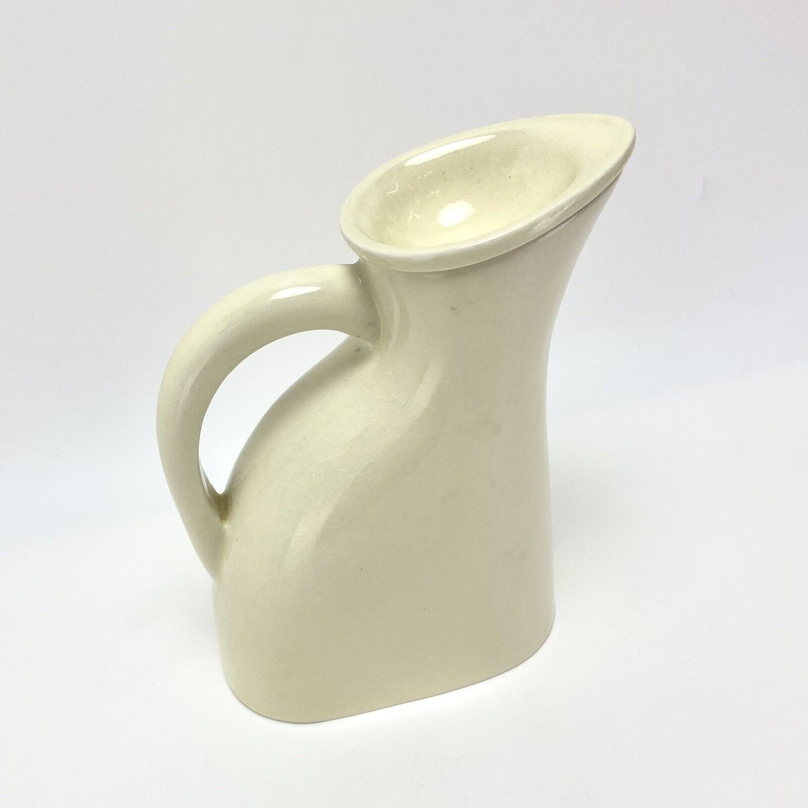 Vtg Danish Modern Ceramic Jug Pitcher w Lid Cream Glaze Rigmor Als Barware