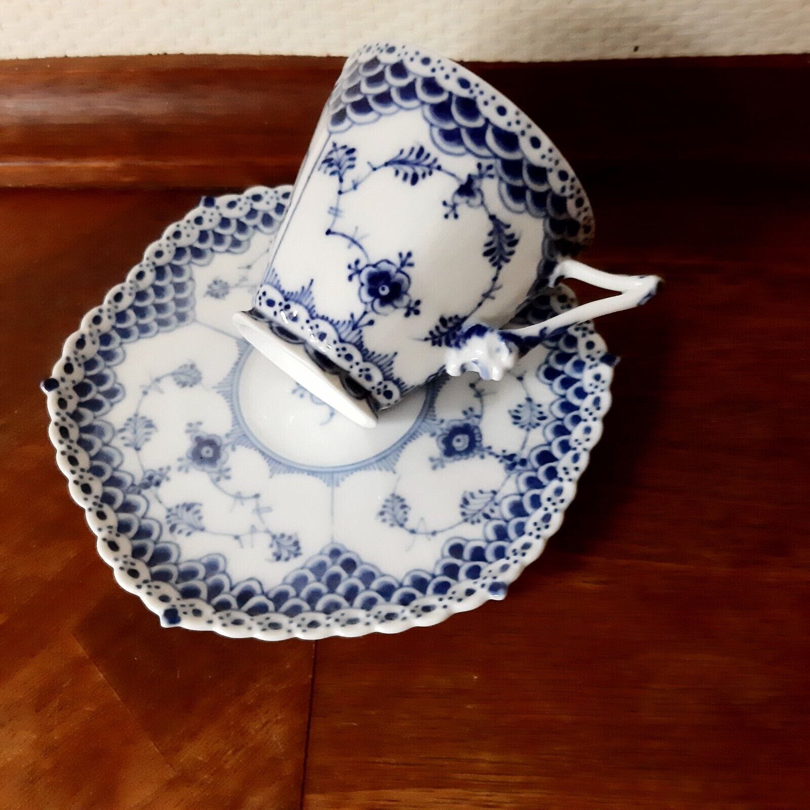 Old Coffee Set BLUE FLUTED FULL LACE # 1-1036 Royal Copenhagen 1st  2nd