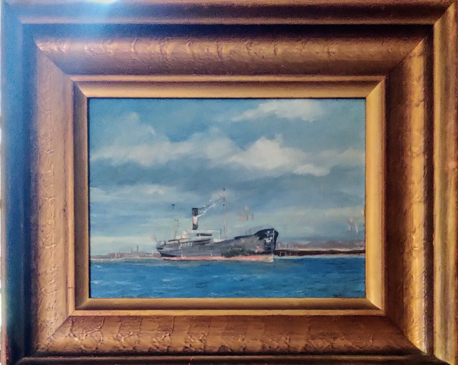 STEAMSHIP original oil painting low shipping!!!