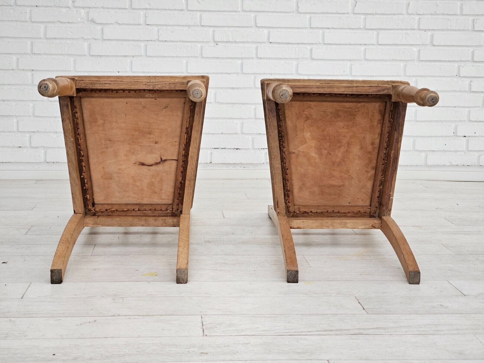 1950s set 2 pcs of Danish dinning chairs original good condition oak wood