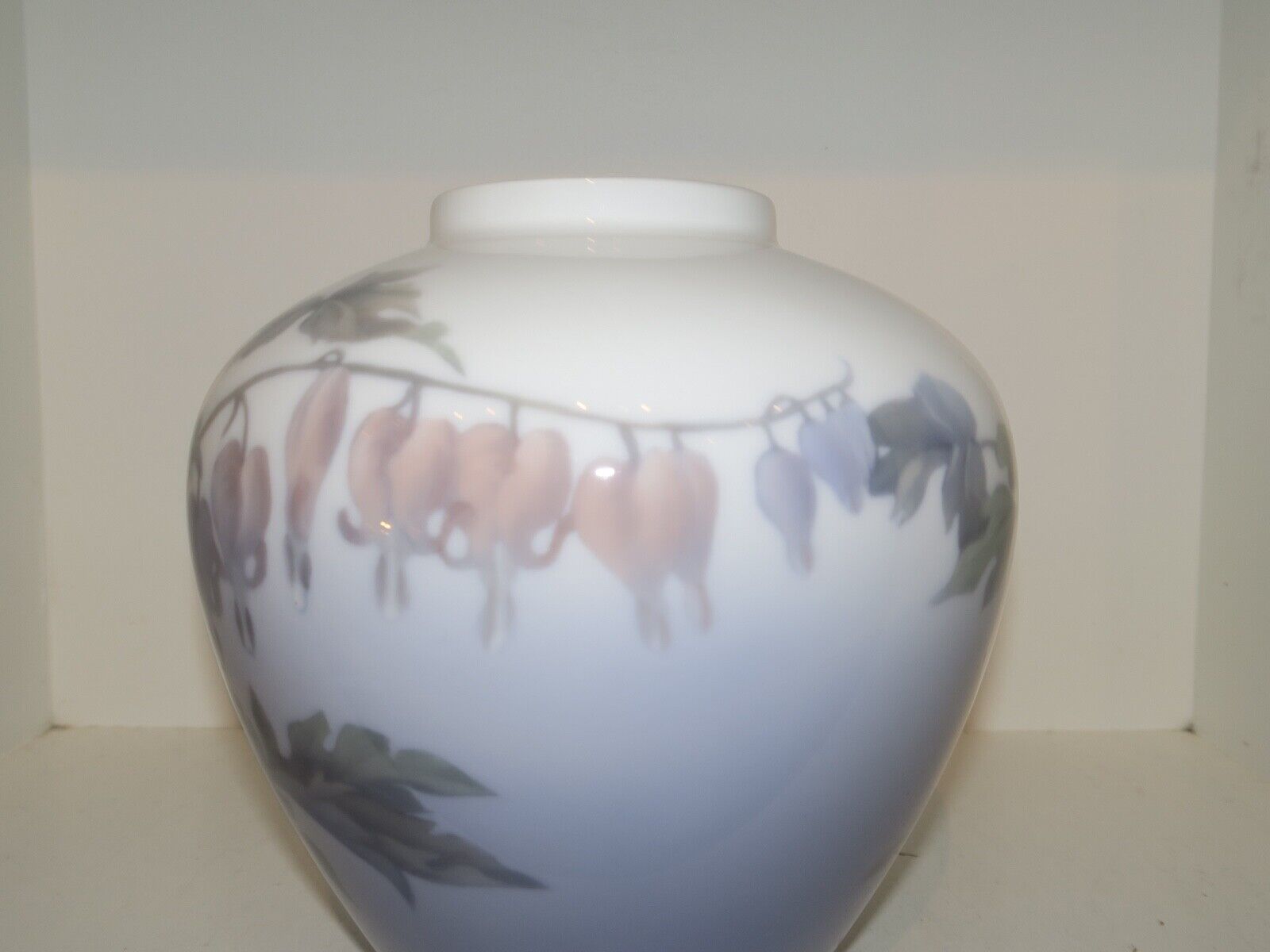 Royal Copenhagen Art Nouveau vase with fuchsia flowers from 1898-1923