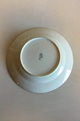 Bing  Grondahl Lunch plate No 26 Frame with green decoration with gold in shape