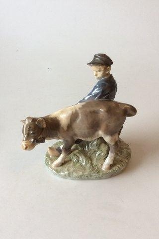 Royal Copenhagen Figurine Boy with Calf No 772