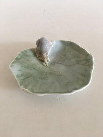 Royal Copenhagen Art Nouveau Leaf dish with Snail No 6/2478