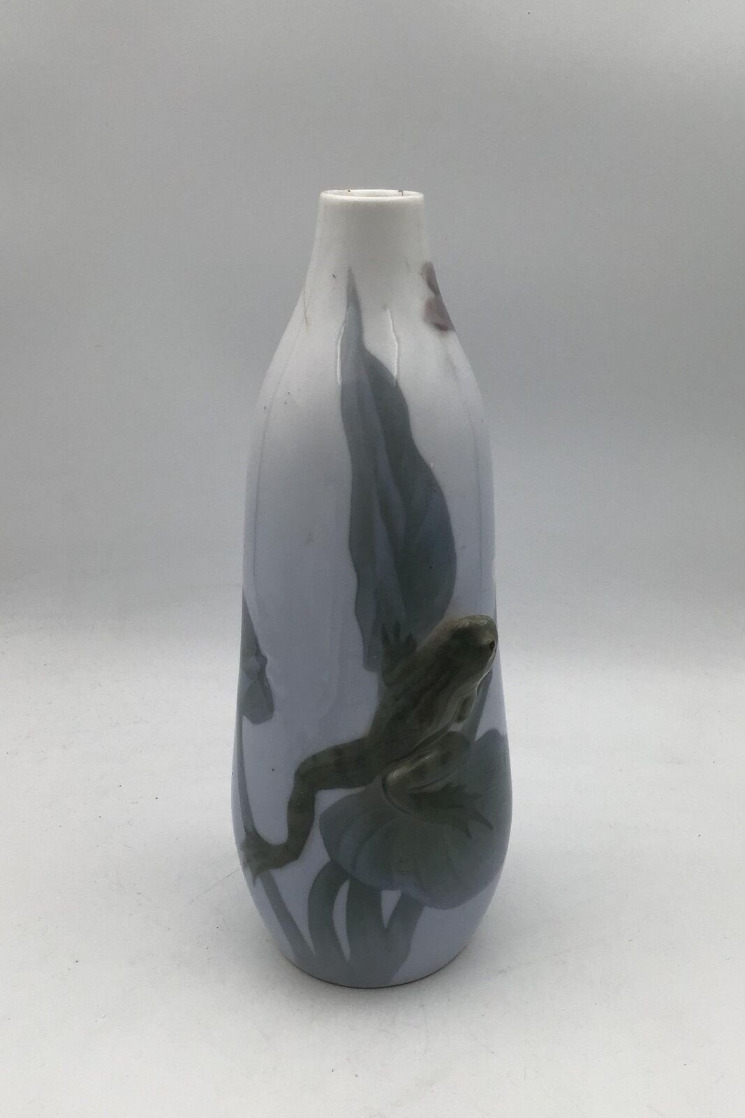 Royal Copenhagen Art Nouveau Vase with Frog and Dragonfly No 465/250