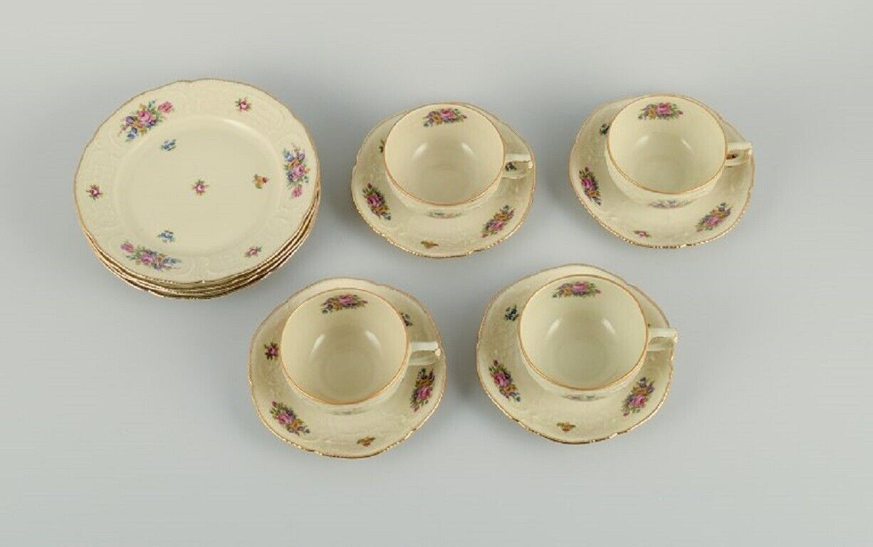 Rosenthal Germany "Sanssouci" four coffee cups with  saucers and cake plates