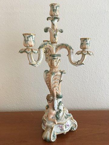 Royal Copenhagen Full Saxon Flower 4-armed Candelabra No 1506