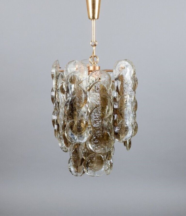 Kalmar Austria Ceiling lamp in art glass for six bulbs 1970s