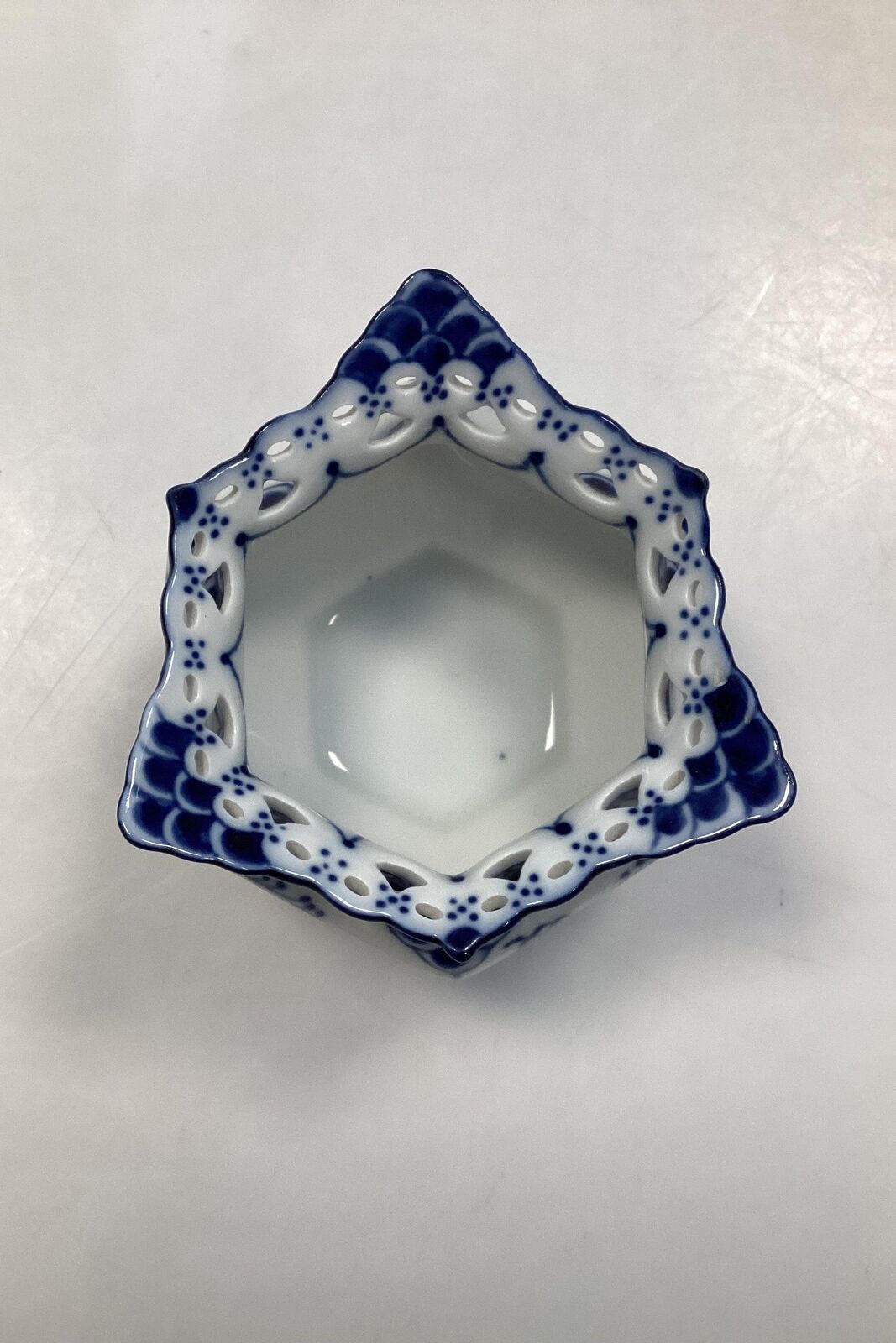 Royal Copenhagen Blue Fluted Full  Lace Sugar Bowl No 1112