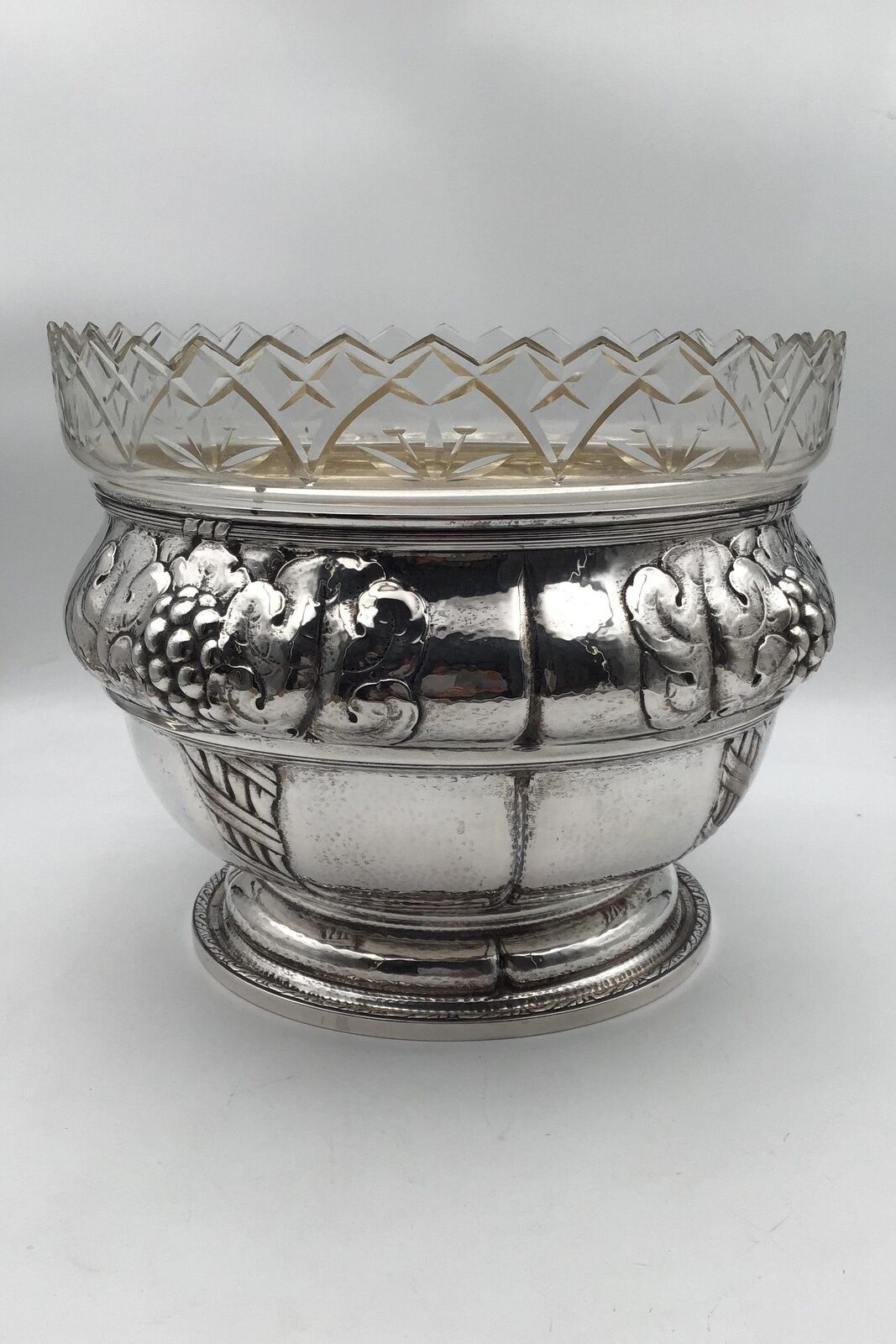 Danish Silver Fruit Bowl with glass insert (1921)