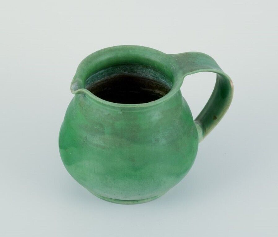 Kähler Denmark Ceramic pitcher with glaze in green tones