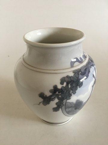 Royal Copenhagen Art Nouveau Vase No 2258/1912 with Danish Mill Motif