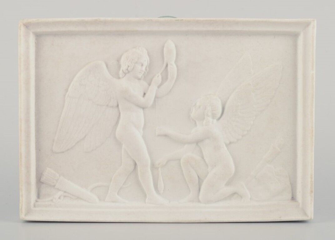 Royal Copenhagen Amor and Hymen  Biscuit relief after Bertel Thorvaldsen