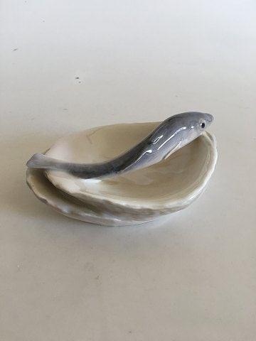 Royal Copenhagen Art Nouveau Fish on shell dish No 618