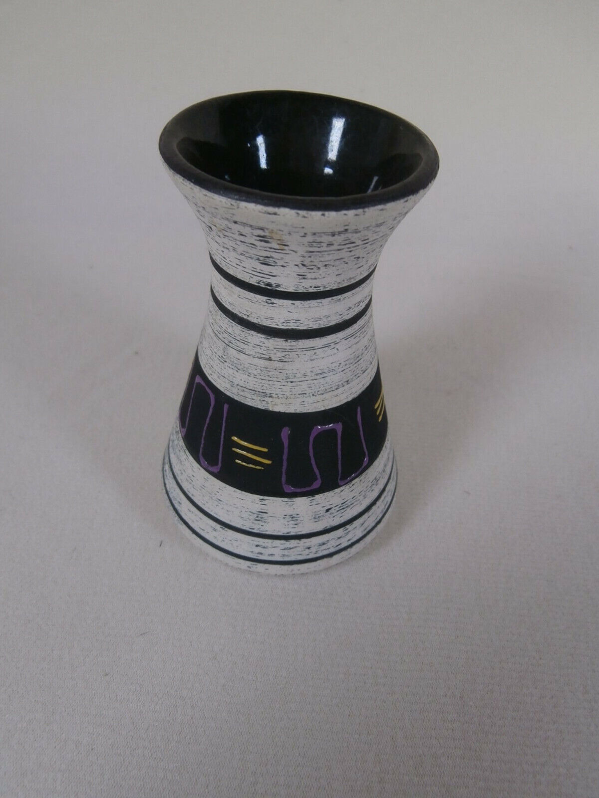 ~Vintage small Bay Keramik Vase XS West Germany 506 10 grey yellow lilac 60s 70s