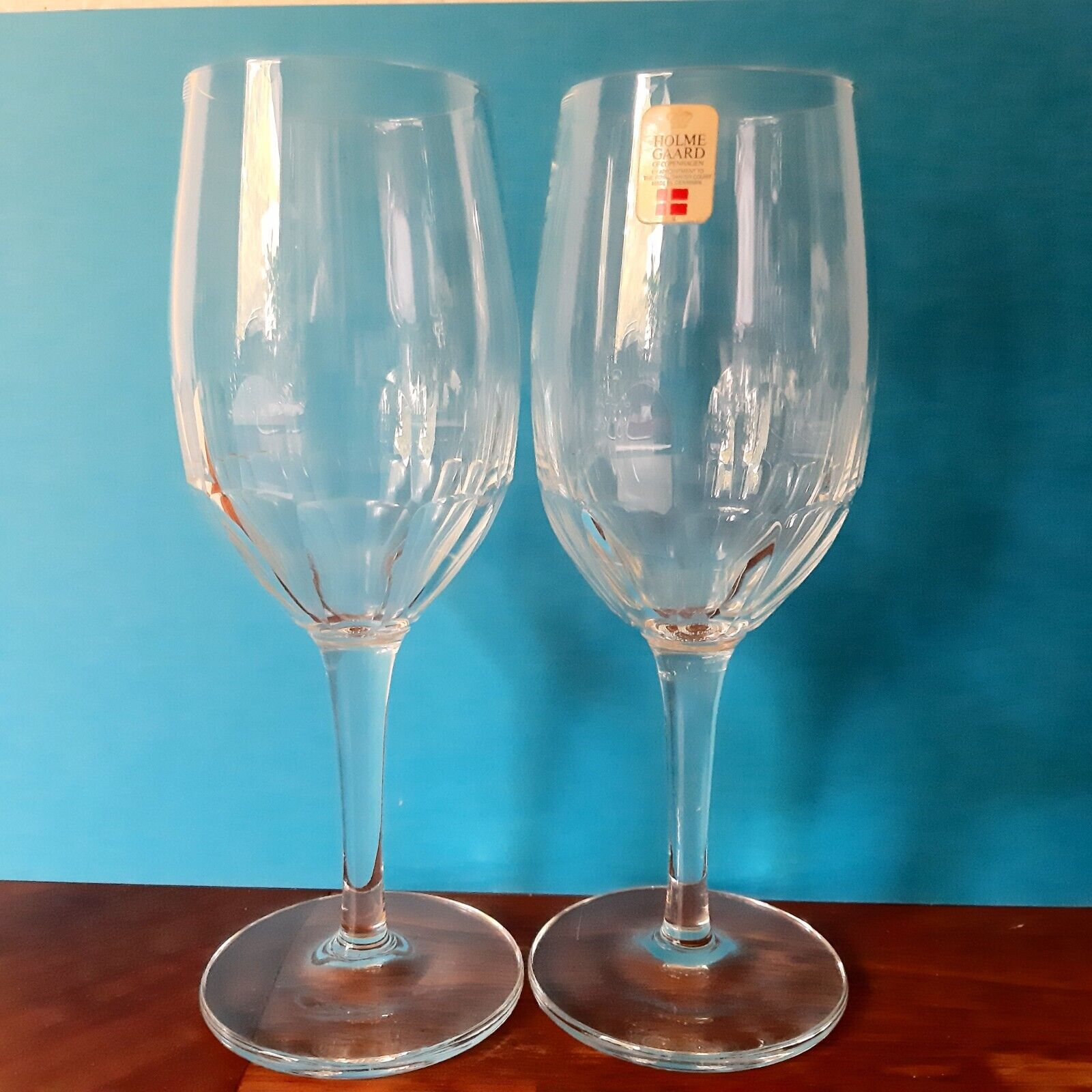 Set of 2 EGHOLM Red Wine Glasses  Christer Holmgren HOLMEGAARD 1968-1973