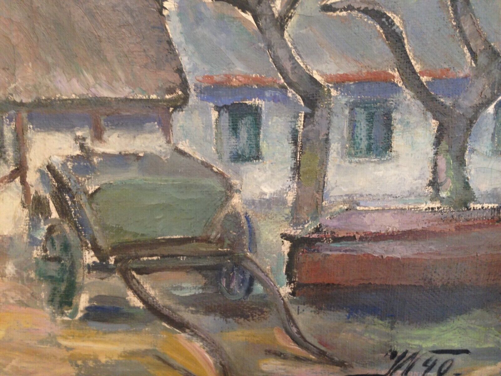 The old farm Oil painting dated 1940